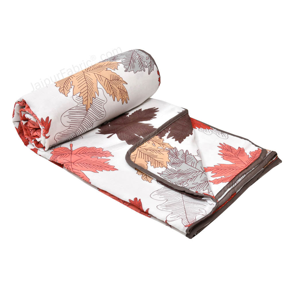 Maple Leaf Reddish Dohar Blanket